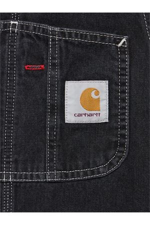 Salopette in denim di cotone nero CARHARTT WIP | I02294689